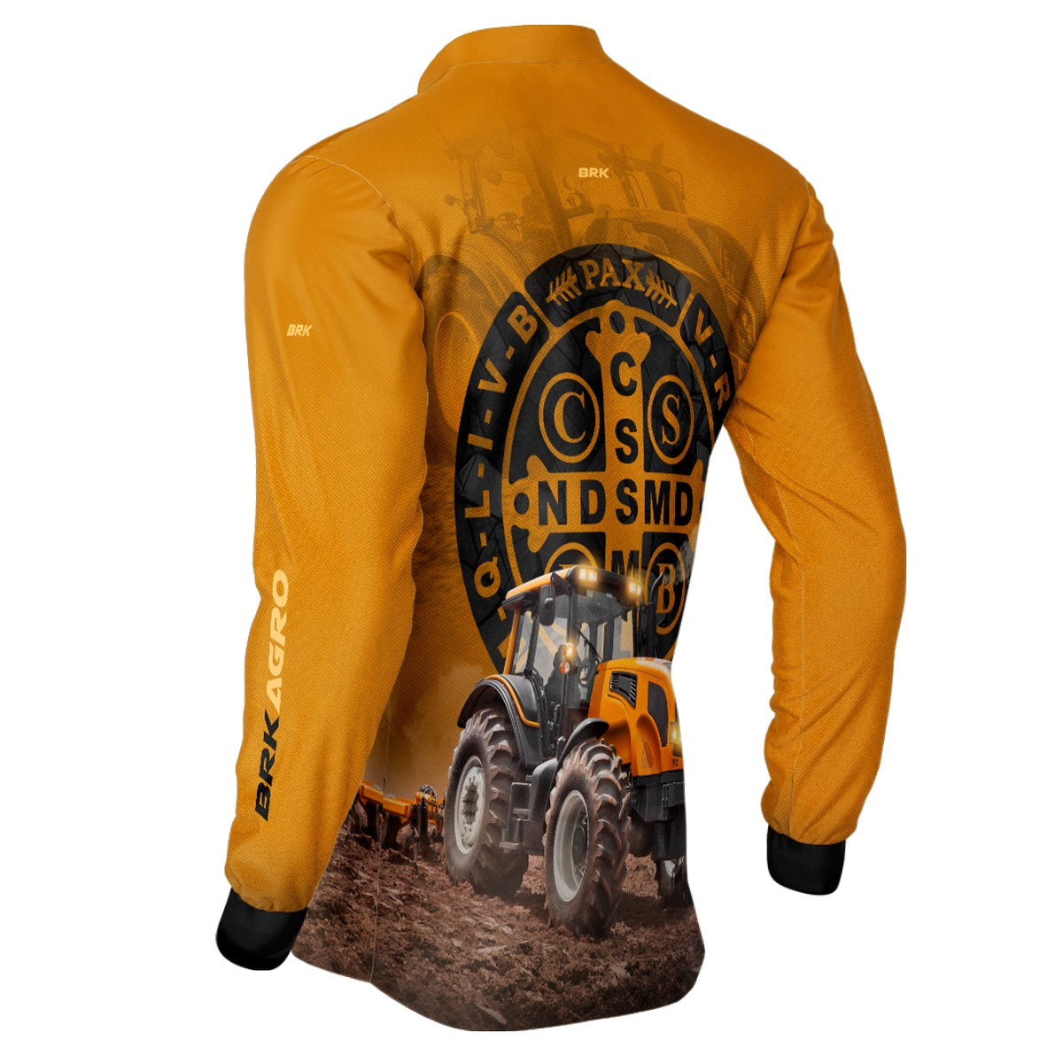 Camisa Agro Brk Trator São Bento Laranja com Proteção Solar UV50+ - BRK AGRO