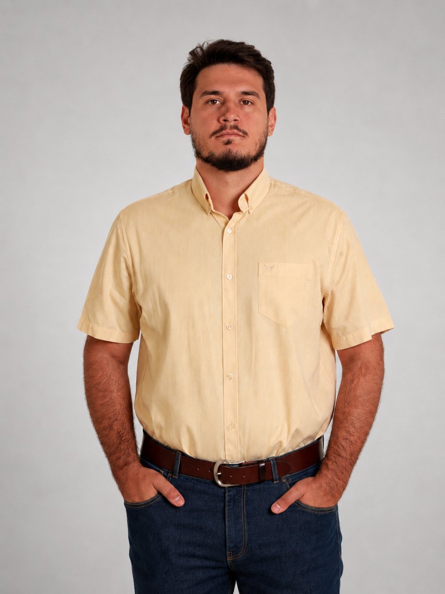 Camisa Brk M/C Classic Amarelo Manteiga