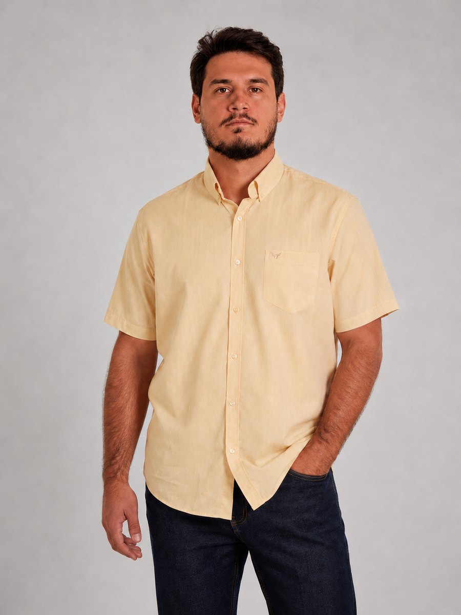 Camisa Brk M/C Classic Amarelo Manteiga