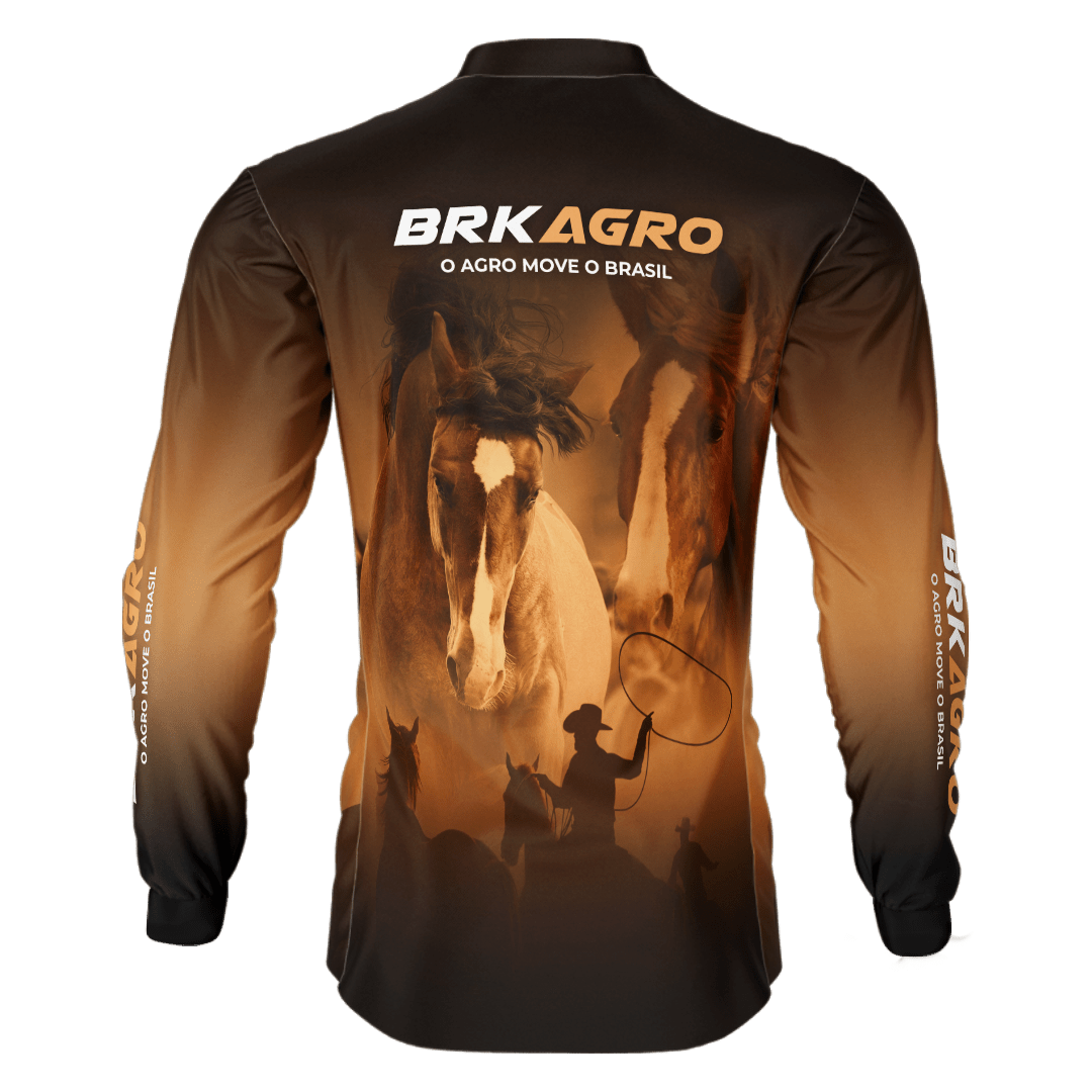 Camisa Agro Brk Cavalos com UV50+ - BRK AGRO