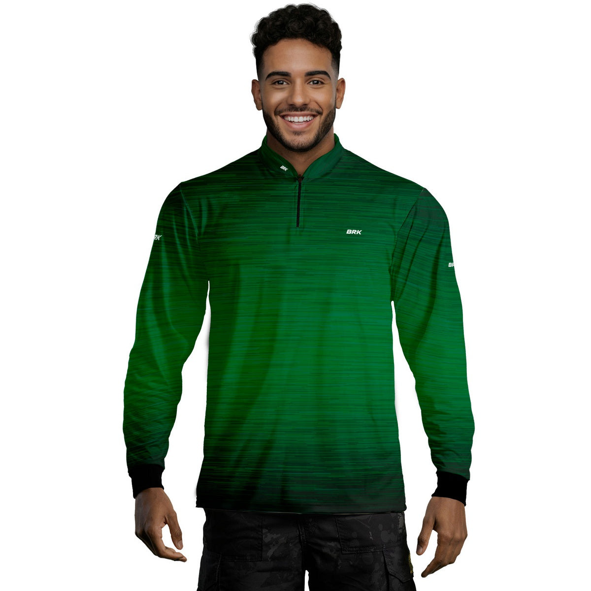 Camisa Masculina Agro Brk Mescla Verde Escuro com Proteção Solar UV50+ - Brk Agro