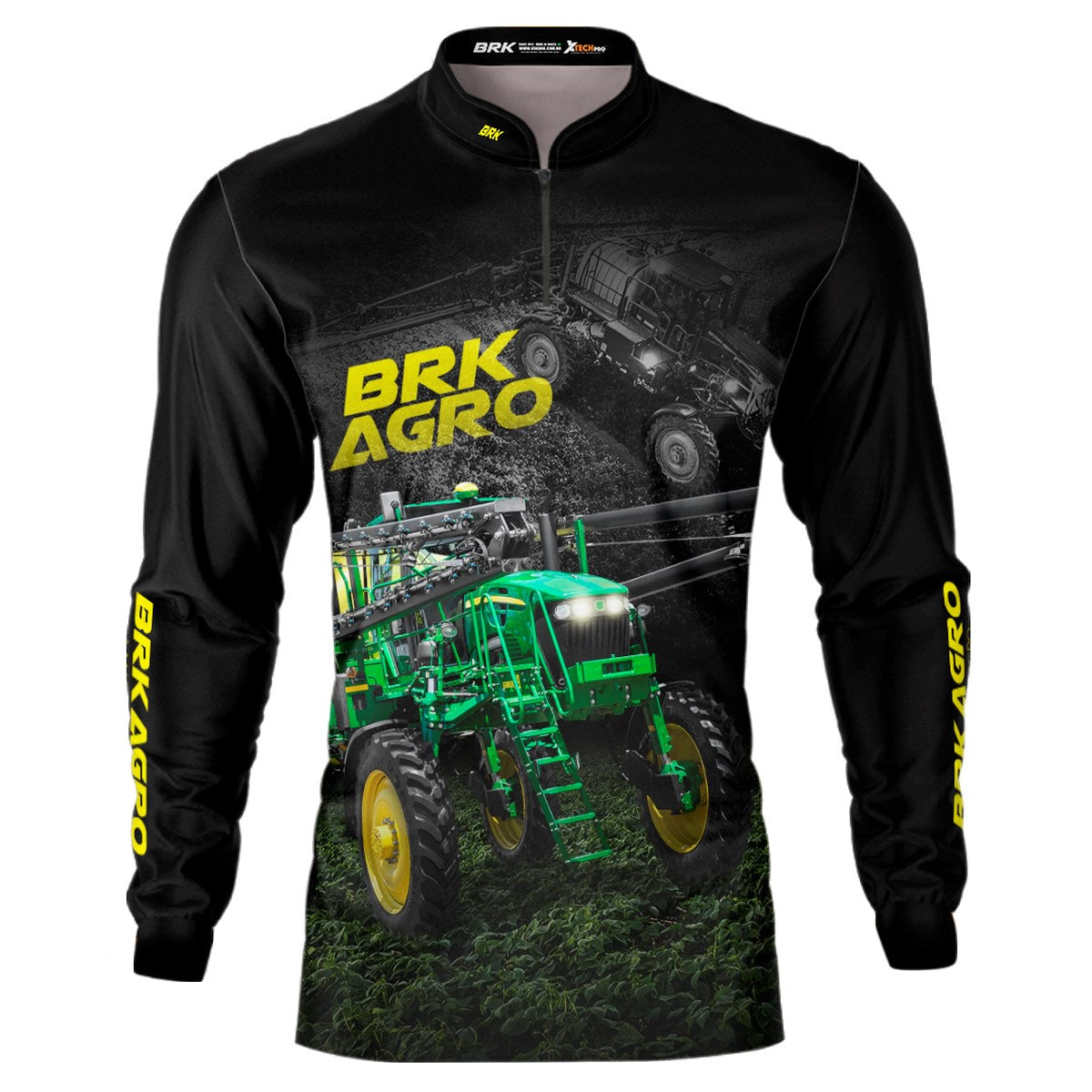 Camisa Agro Brk Trator Pulverizador M4000 Escura Com Proteção Solar UV50+ Envio Imediato - Brk Agro