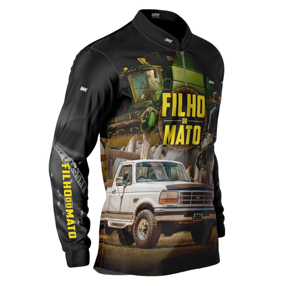 Camisa Agro Brk Caminhonete Masculina Filho do Mato com Proteção Solar UV50+ - BRK AGRO