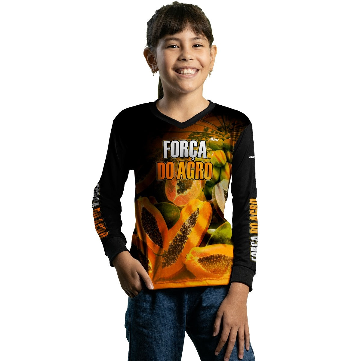 Camisa Agro Brk A Força do Agro Produtor de Mamão com UV50+ - BRK AGRO