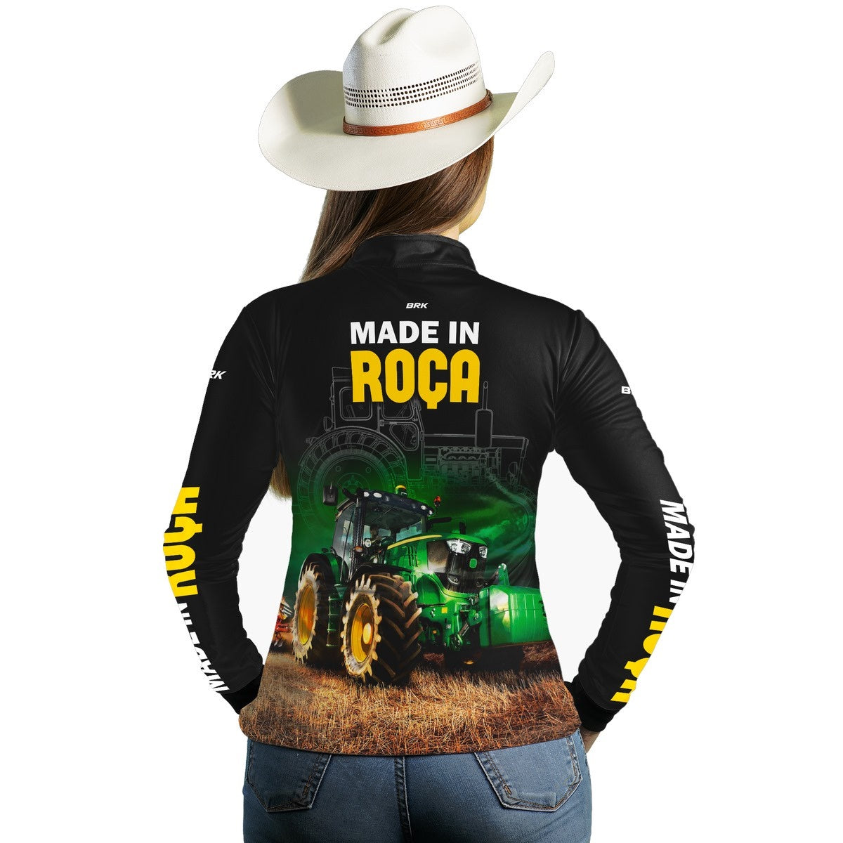 Camisa Feminina Agro Brk Made in Roça com Proteção Solar UV50+ - Brk Agro