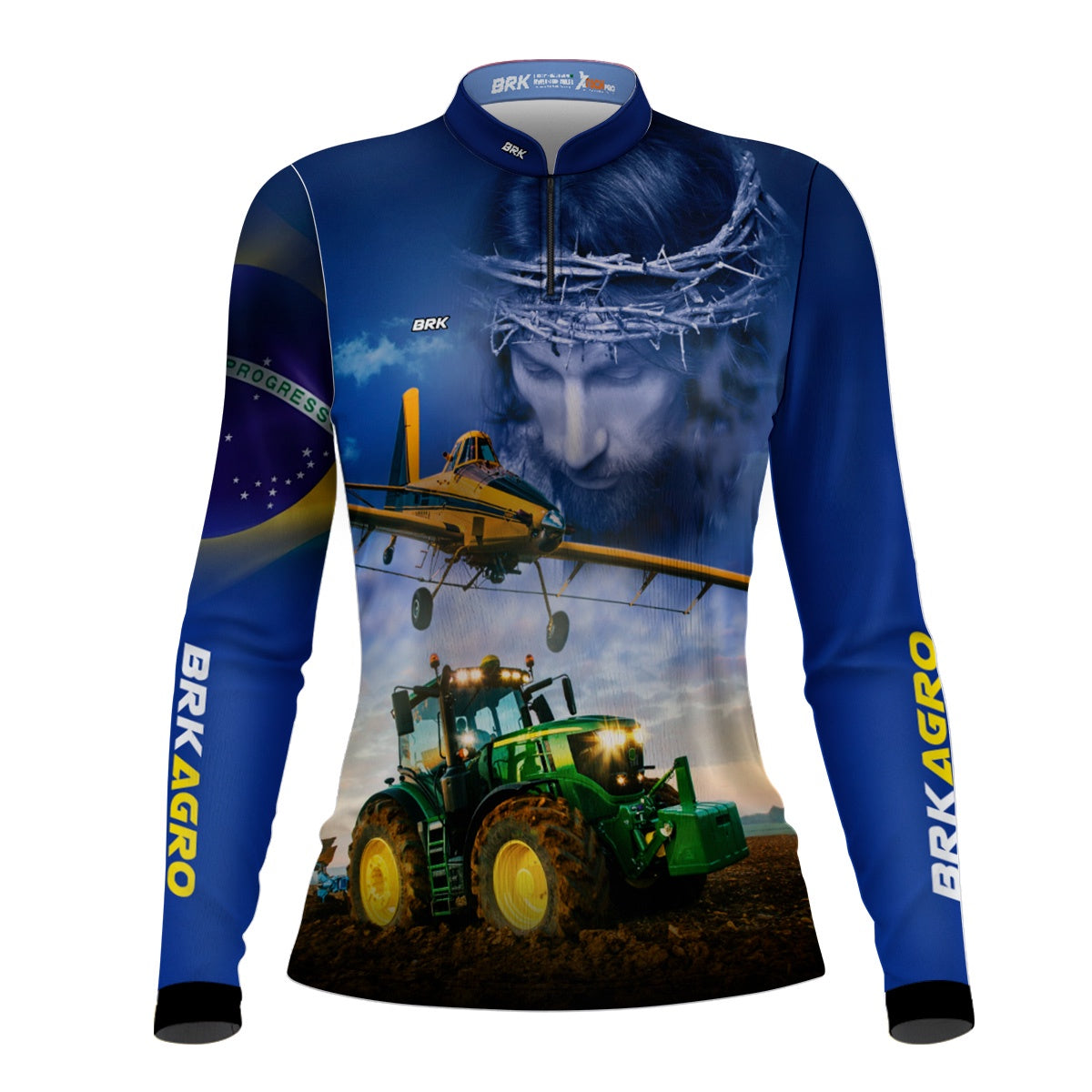 Camisa Feminina Agro Brk Jesus Agricultura de Precisão com Proteção Solar UV50+ - Brk Agro