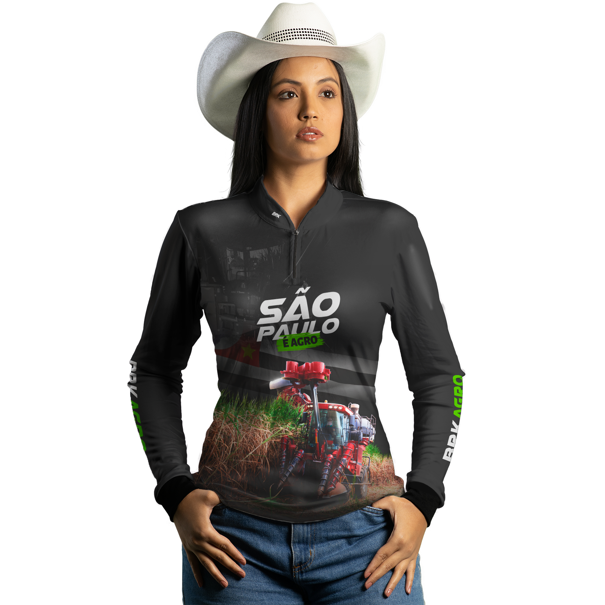 Camisa Agro Brk São Paulo Cana de Açúcar com Proteção Solar UV50+ - BRK AGRO