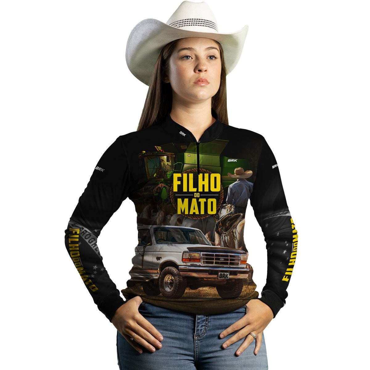 Camisa Agro Brk Caminhonete Masculina Filho do Mato com Proteção Solar UV50+ - BRK AGRO