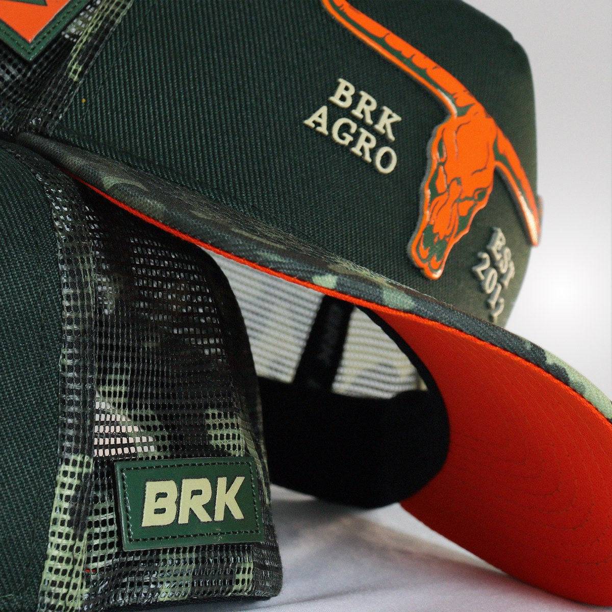 Boné Trucker Brk Agro Verde Camuflado - Brk Agro