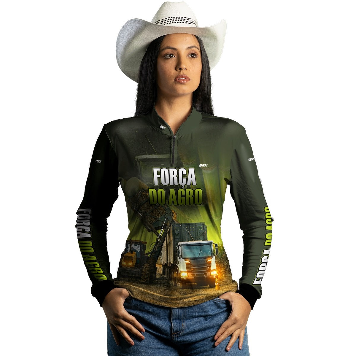 Camisa Agro Brk A Força do Agro Caminhão de Cana com Proteção Solar UV50+ - Brk Agro