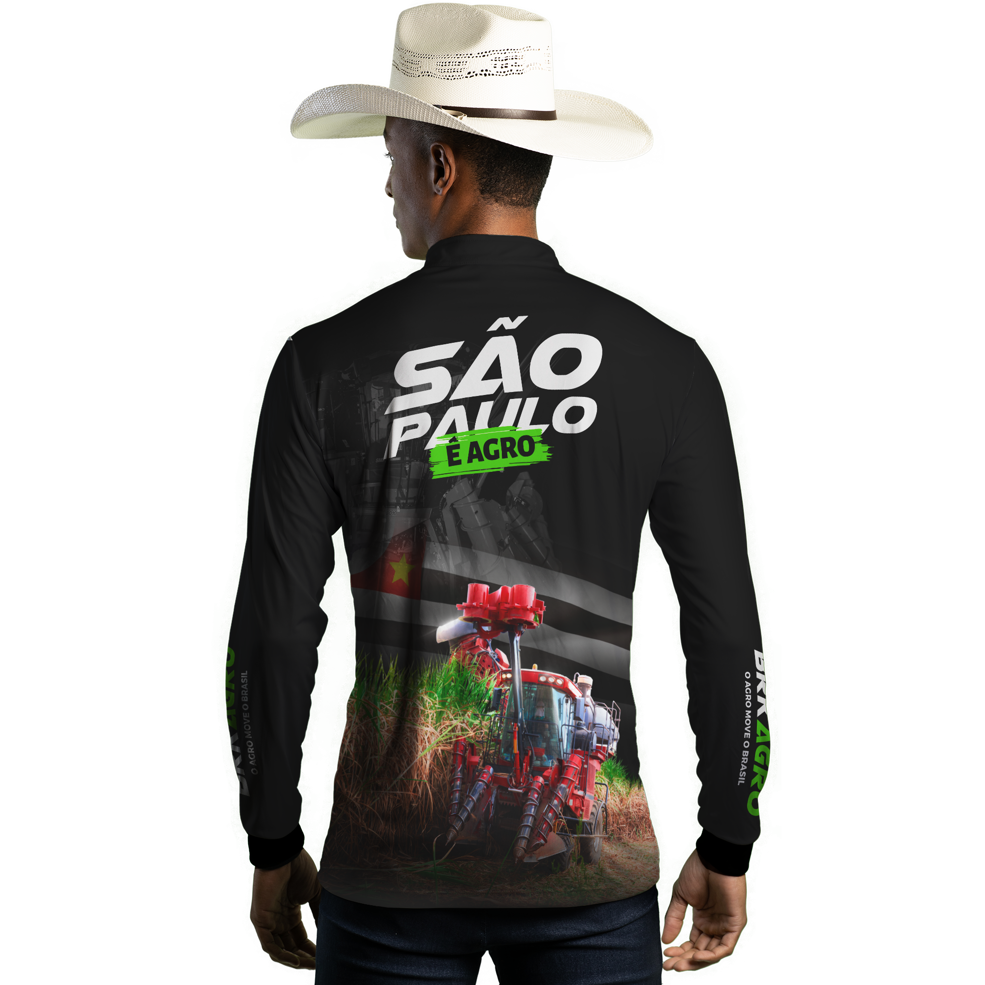Camisa Agro Brk São Paulo Cana de Açúcar com Proteção Solar UV50+ - BRK AGRO