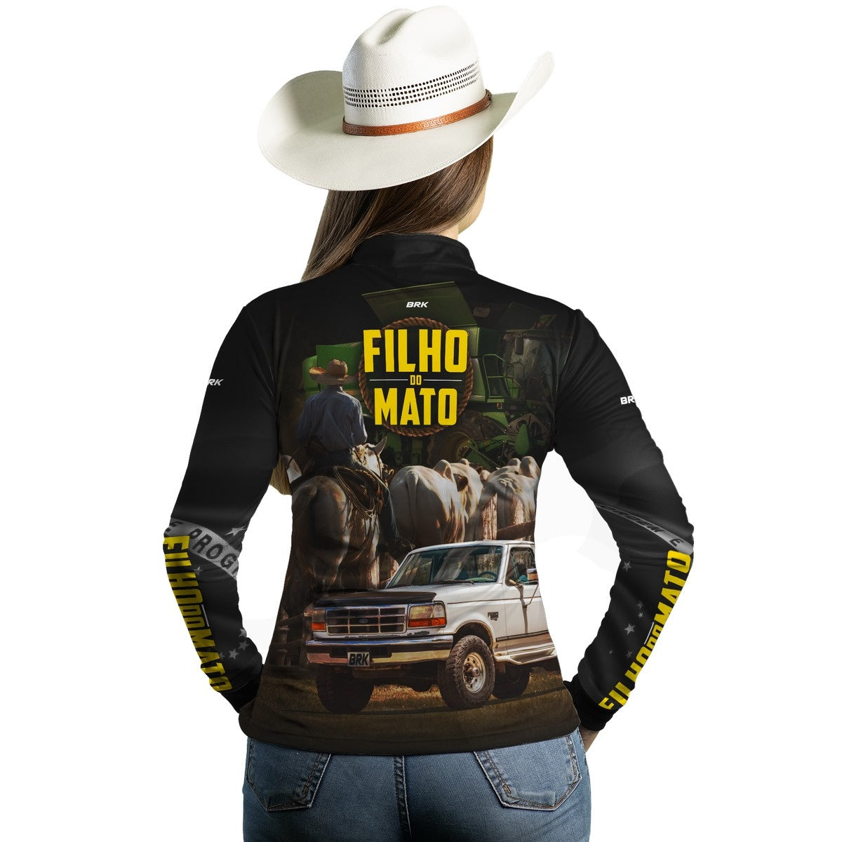 Camisa Agro Brk Caminhonete Masculina Filho do Mato com Proteção Solar UV50+ - BRK AGRO