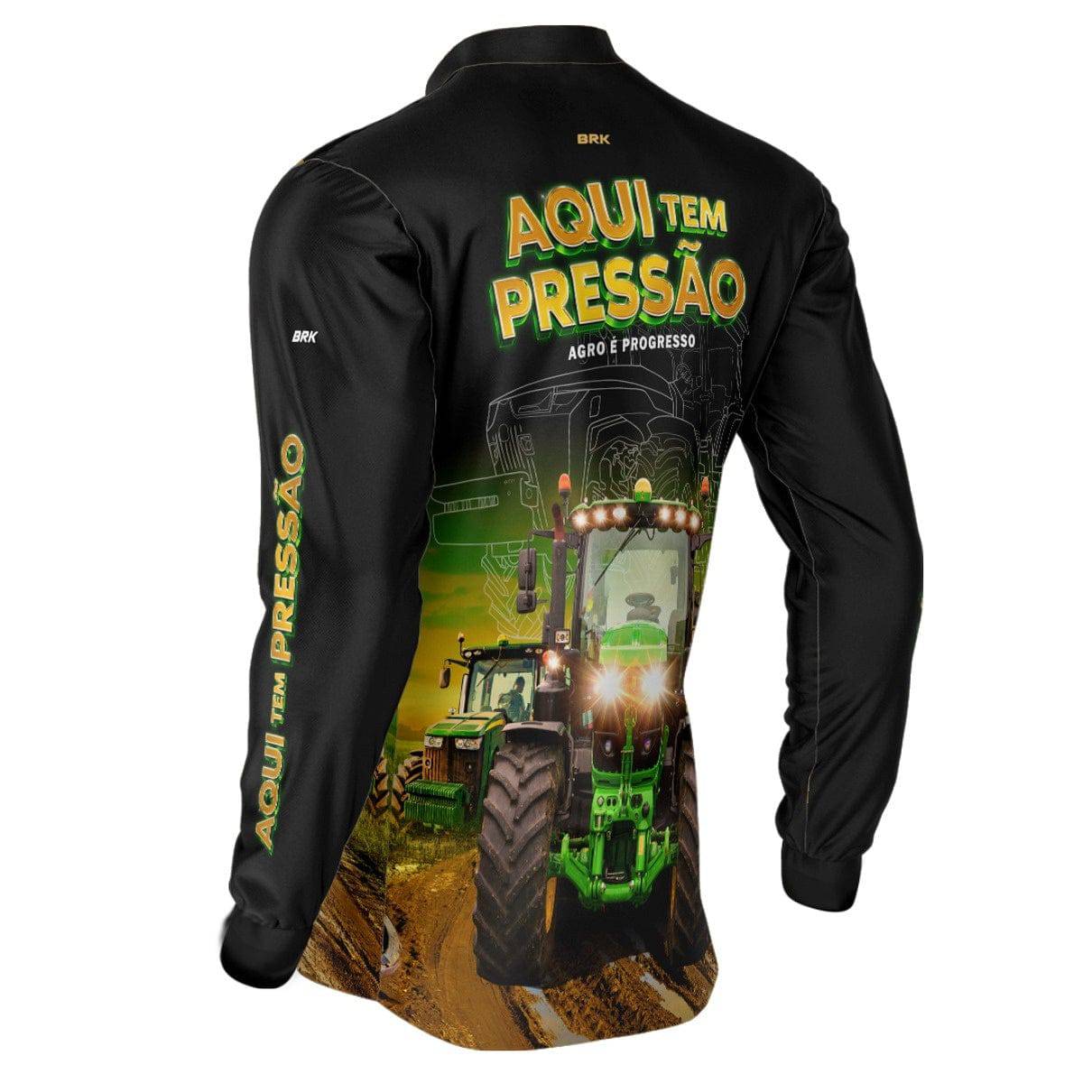 Camisa Agro Brk Aqui Tem Pressão com Proteção Solar UV50+ - Brk Agro