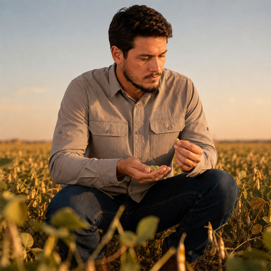 Camisa Work Bege Dunas com Proteção UV50+ - Brk Agro