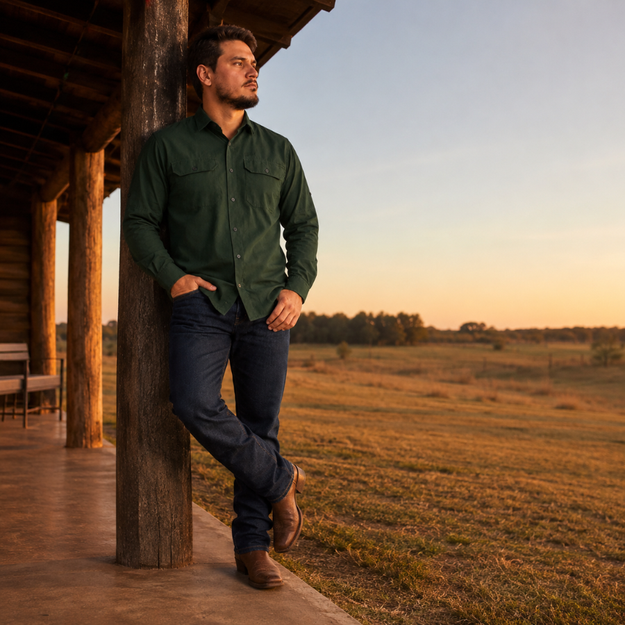 Camisa Work Verde Oliva com Proteção UV50+