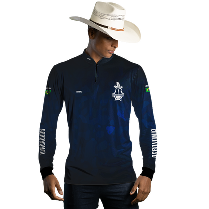 Camisa Agro Brk Azul Símbolo Agronomia com UV50+ - Brk Agro