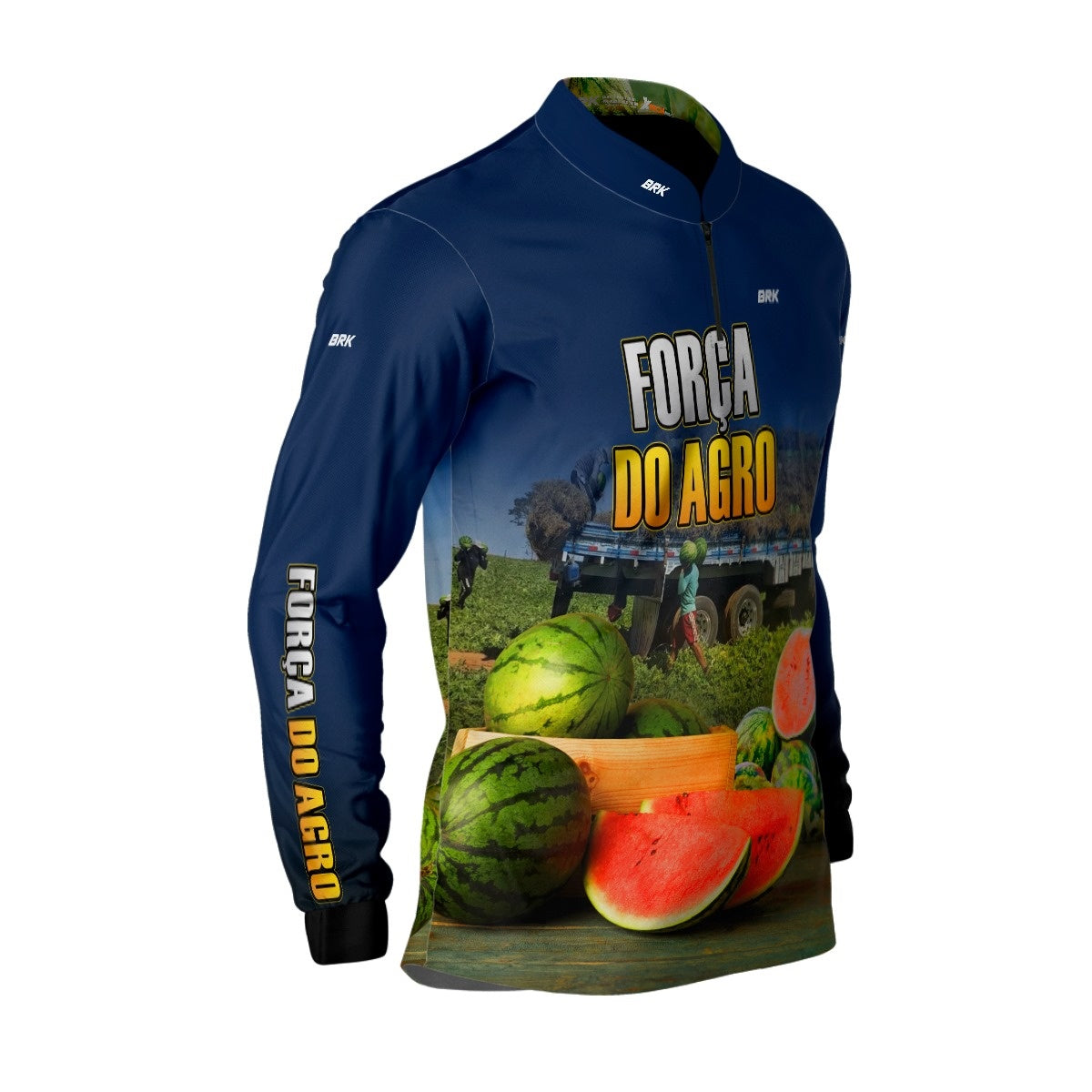 Camisa Agro Brk A Força do Agro Produtor de Melancia com UV50+ - BRK AGRO