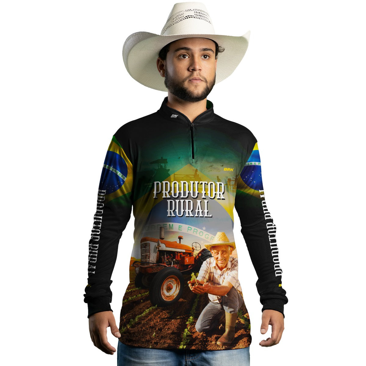 Camisa Agro Brk Produtor Rural com Proteção Solar UV50+ - BRK AGRO