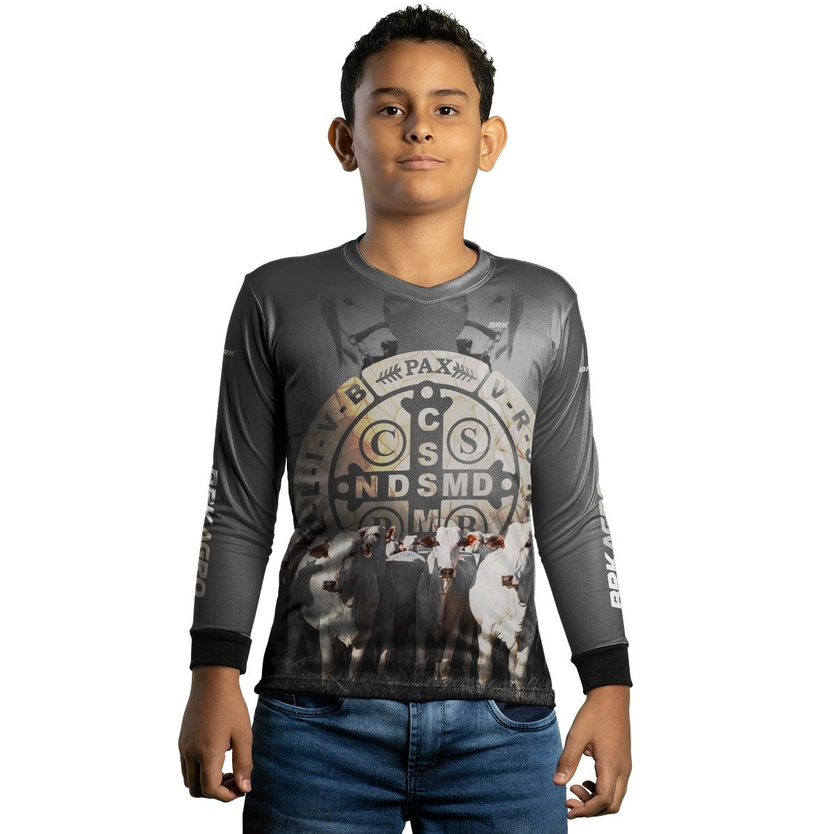 Camisa Infantil Agro Brk Pecuária São Bento com UV50+ - Brk Agro