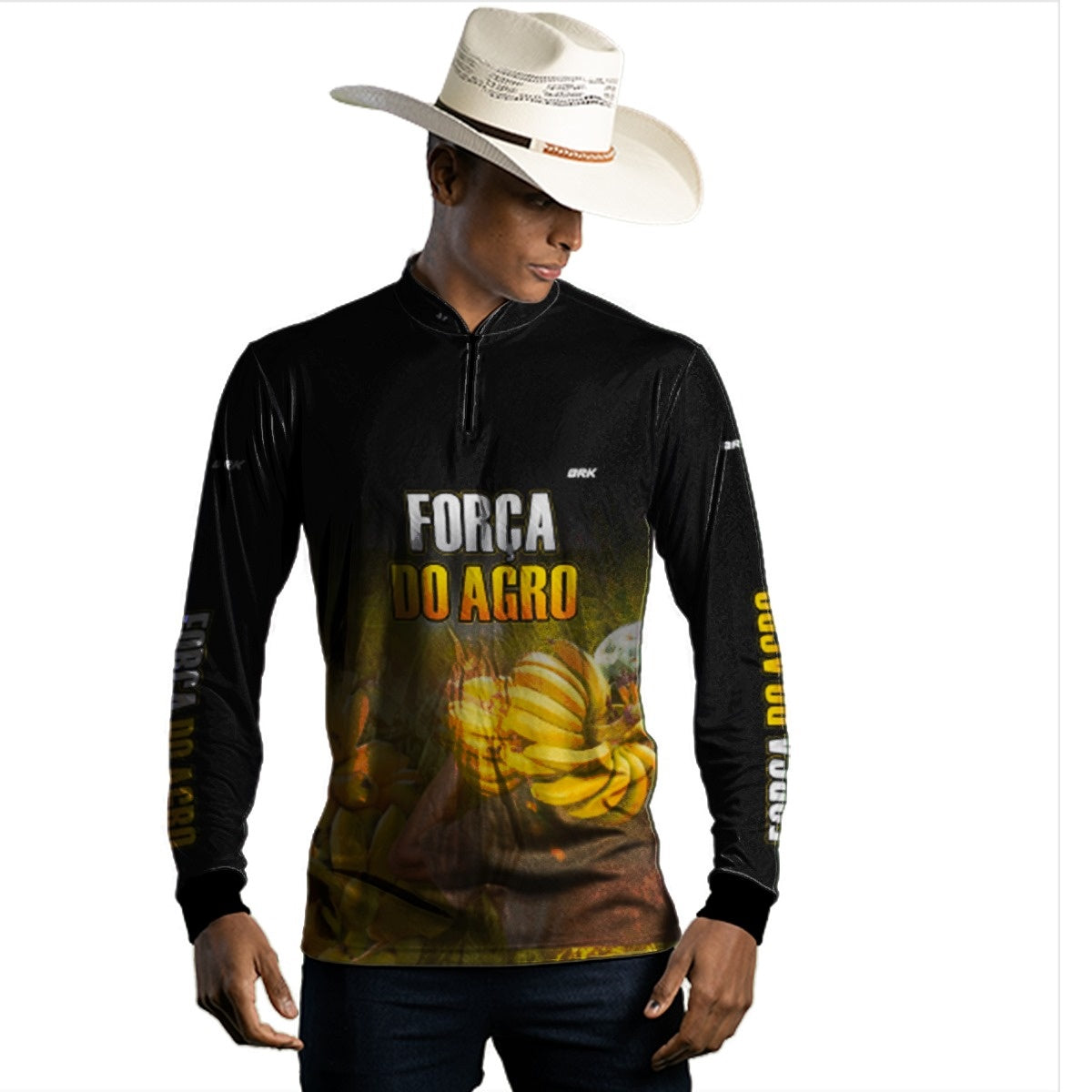 Camisa Agro Brk A Força do Agro Produtor de Banana com UV50+ - BRK AGRO