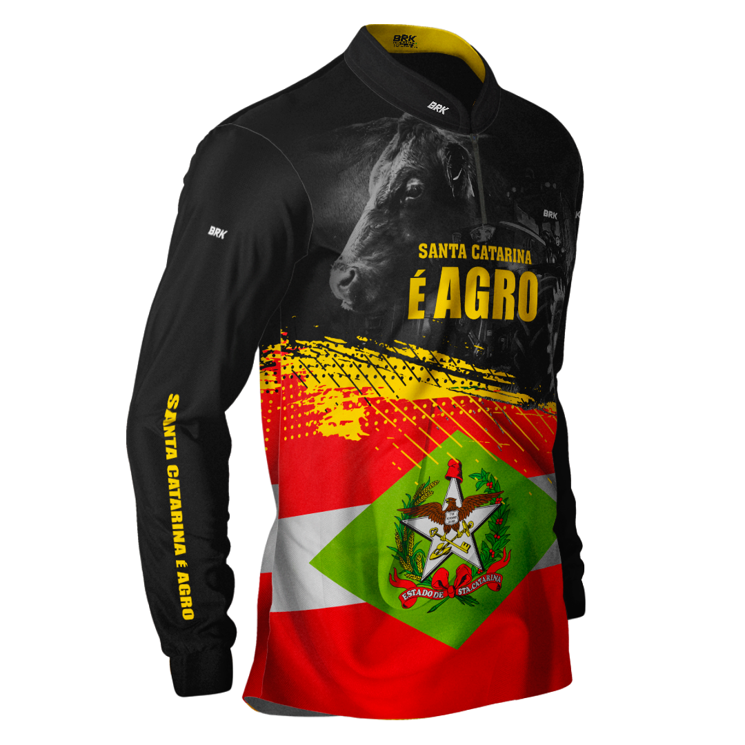 Camisa Agro Brk Santa Catarina é Agro com Proteção Solar UV50+ - BRK AGRO