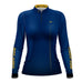 Camisa Feminina Agro Brk Básica Azul e Amarelo com Proteção UV50+ - Brk Agro