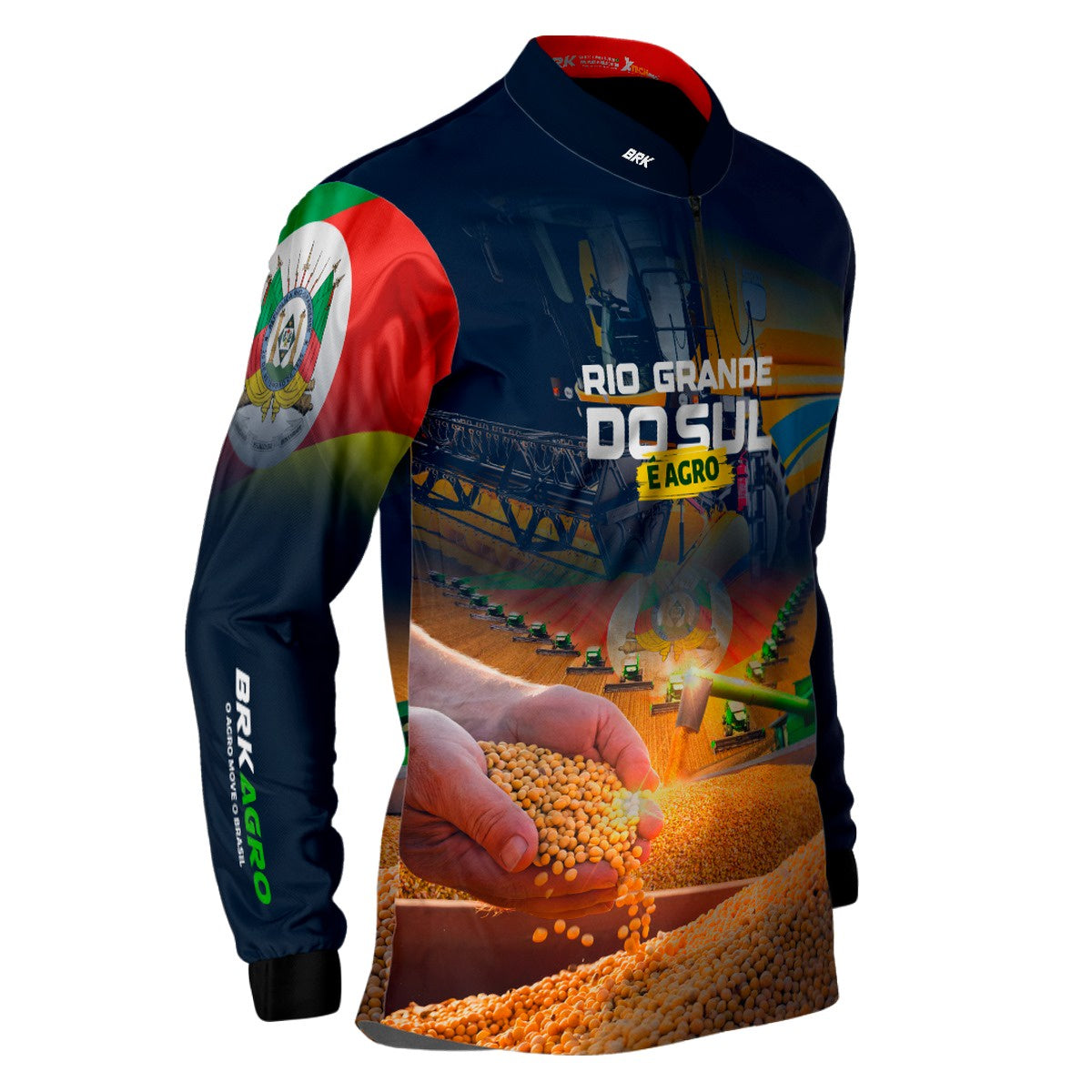 Camisa Agro Brk Rio Grande do Sul é Agro com Proteção UV50+ - Brk Agro