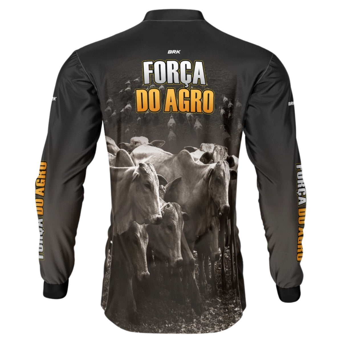 Camisa Agro Brk Força do Agro Criação de Bovinos com UV50+ - Brk Agro
