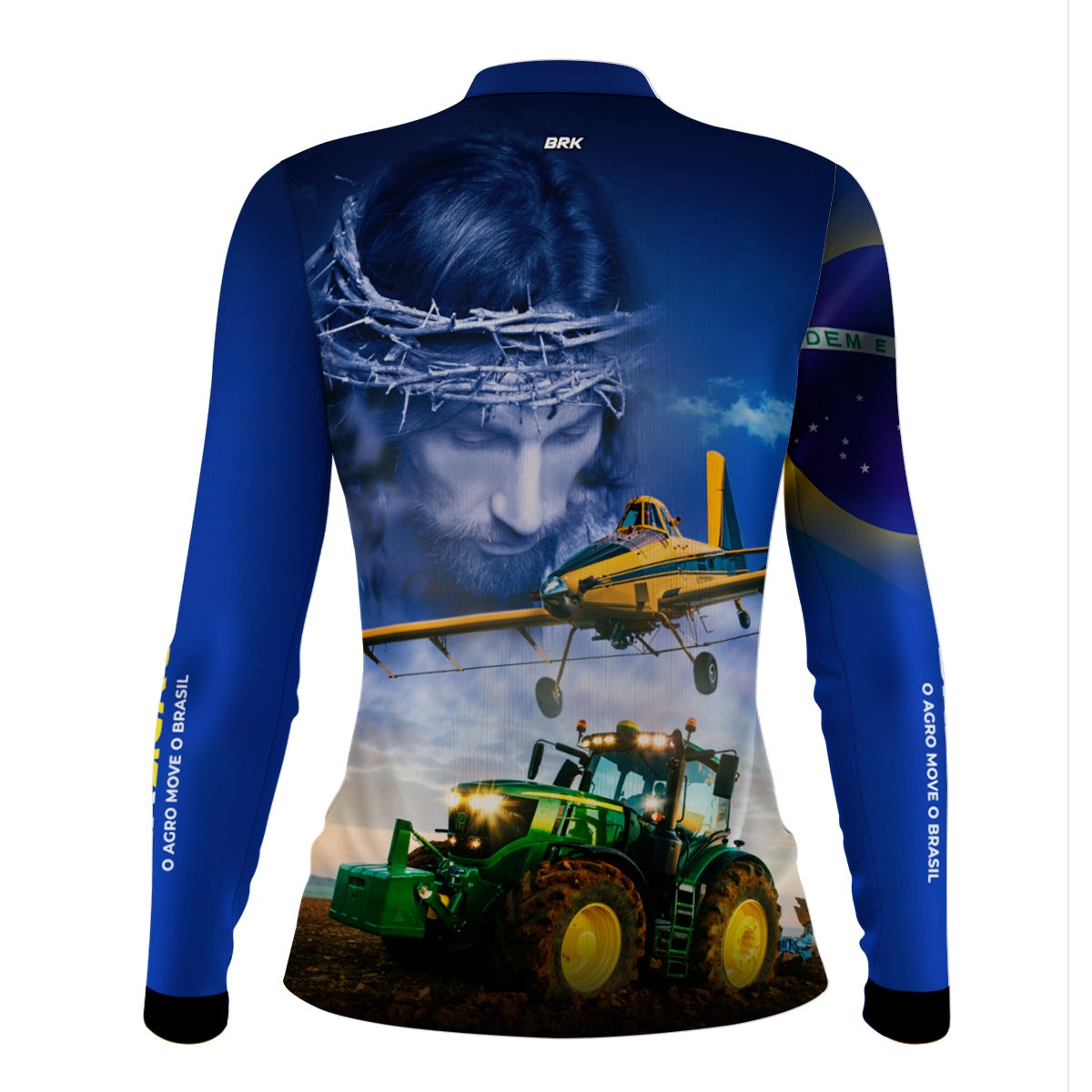 Camisa Feminina Agro Brk Jesus Agricultura de Precisão com Proteção Solar UV50+ - Brk Agro