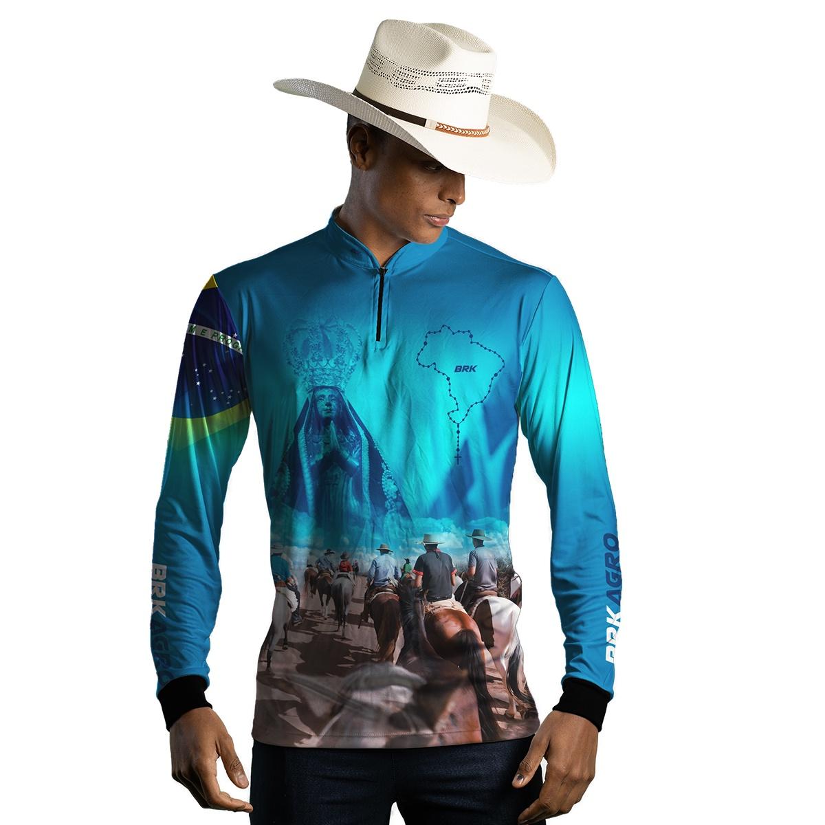 Camisa Agro Brk Cavalgada Devoto Nossa Senhora com UV50+ - BRK AGRO