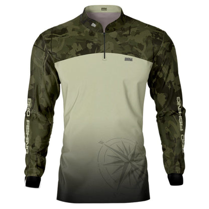Camisa de Pesca Brk Compass Camuflado com Proteção Solar UV50+ - Brk Agro
