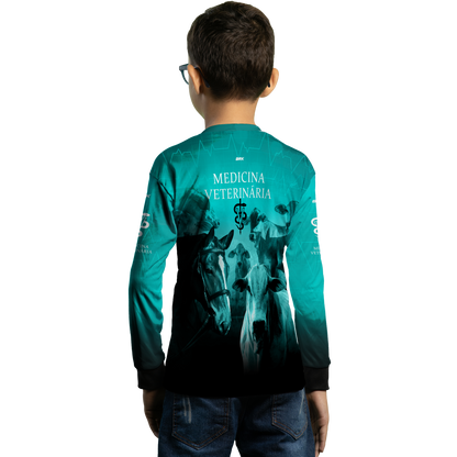 Camisa Agro Brk Medicina Veterinária Azul com UV50+ - BRK AGRO