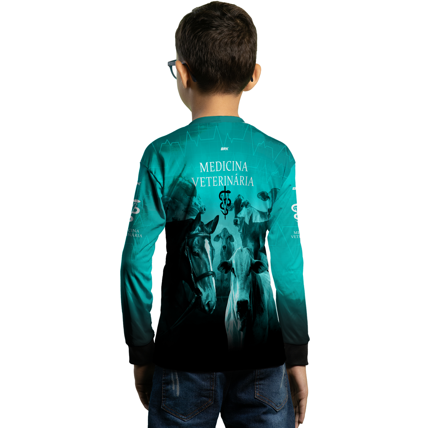 Camisa Agro Brk Medicina Veterinária Azul com UV50+ - BRK AGRO