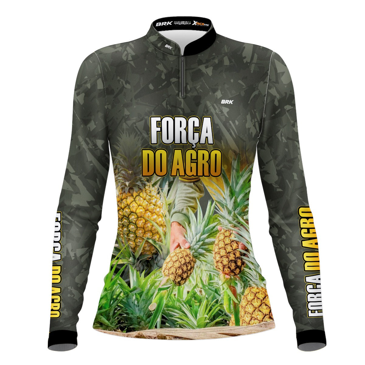 Camisa Agro Brk A Força do Agro Produtor de Abacaxi com UV50+ - BRK AGRO
