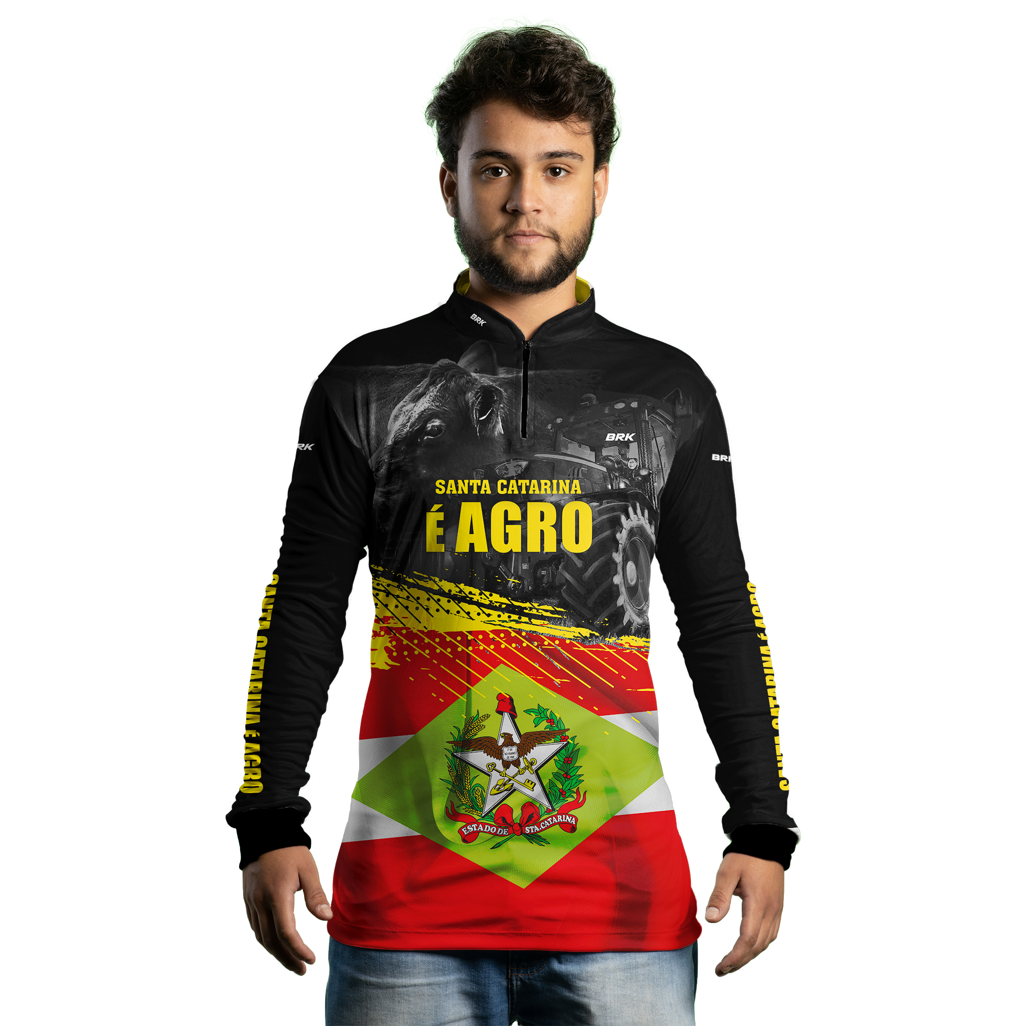 Camisa Agro Brk Santa Catarina é Agro com Proteção Solar UV50+ - BRK AGRO