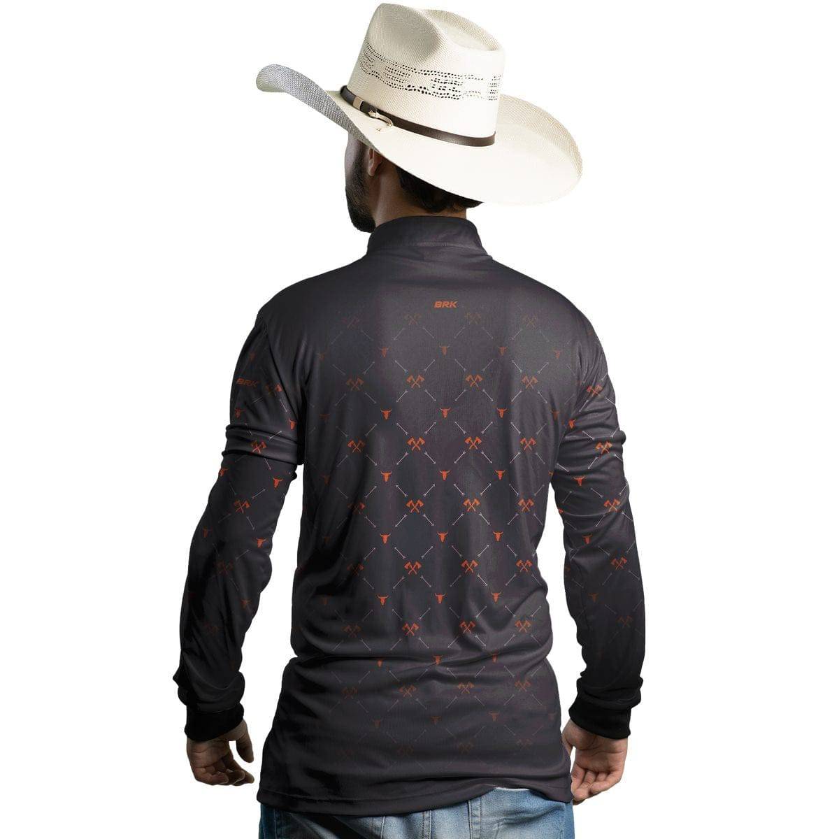 Camisa Agro Brk Country Xadrez Orange Horse com Proteção Solar UV50+ - BRK AGRO