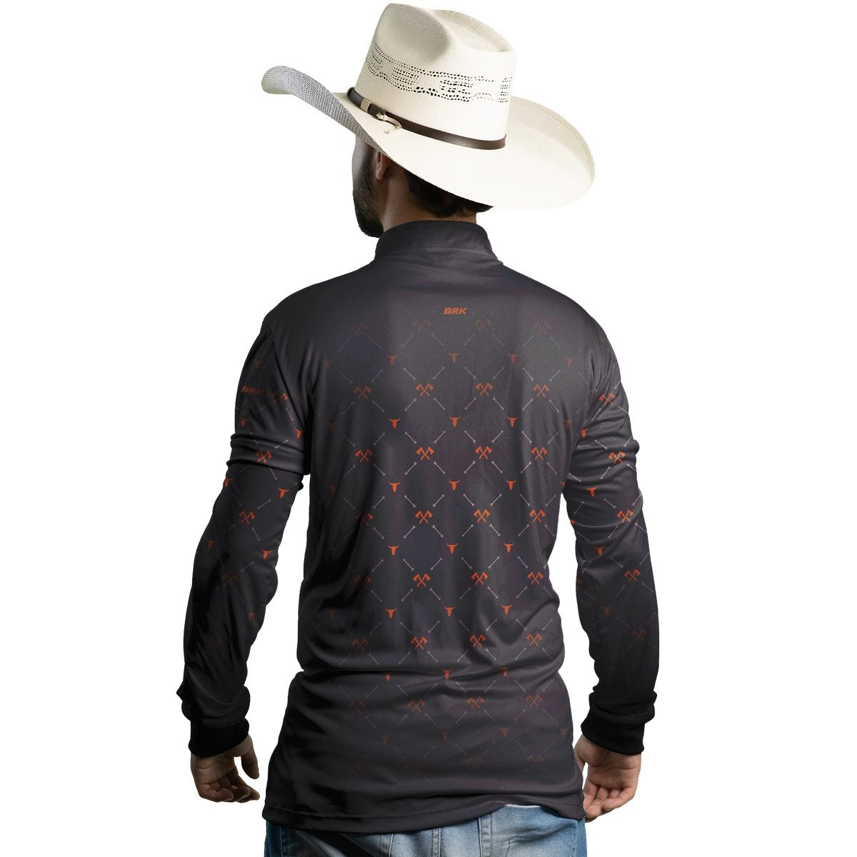 Camisa Agro Brk Country Xadrez Orange Horse com Proteção Solar UV50+ - BRK AGRO