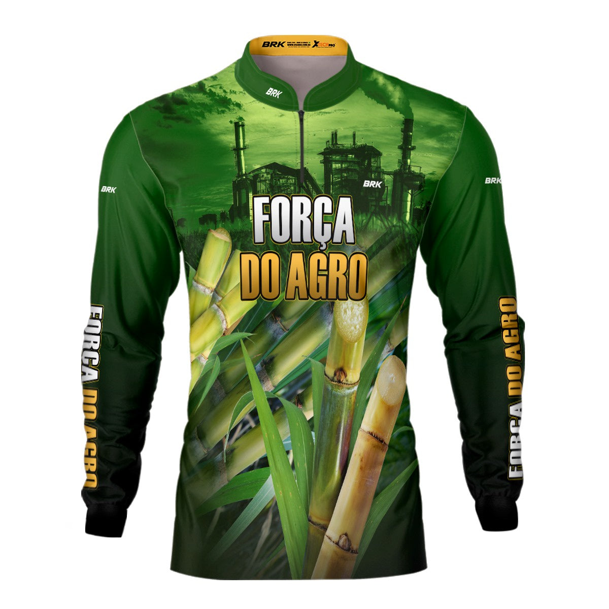 Camisa Agro Brk A Força do Agro Produtor de Cana com Proteção Solar UV50+ - Brk Agro
