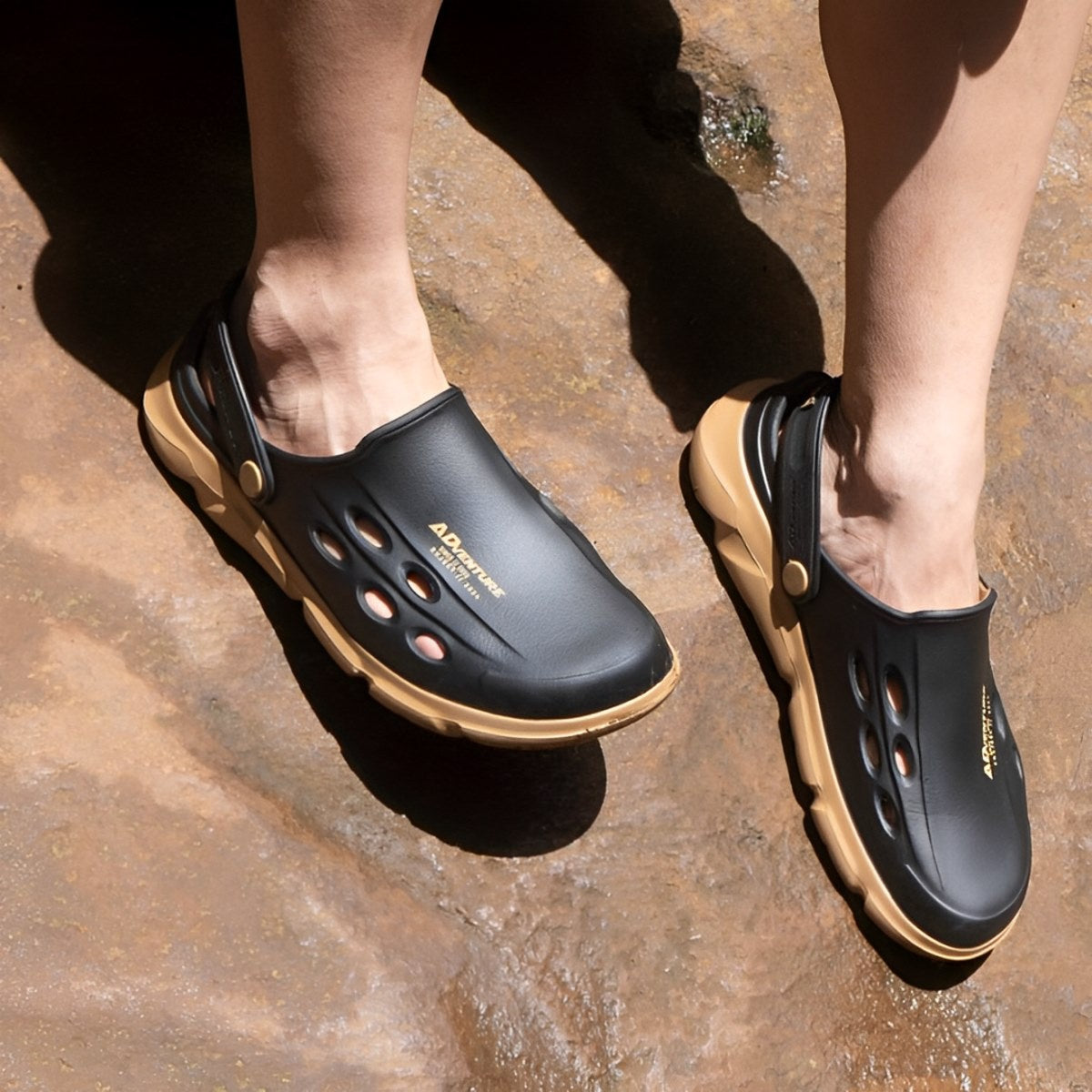 Sandália Babuche Ortopédica Boaonda Adventure Preto Crepe