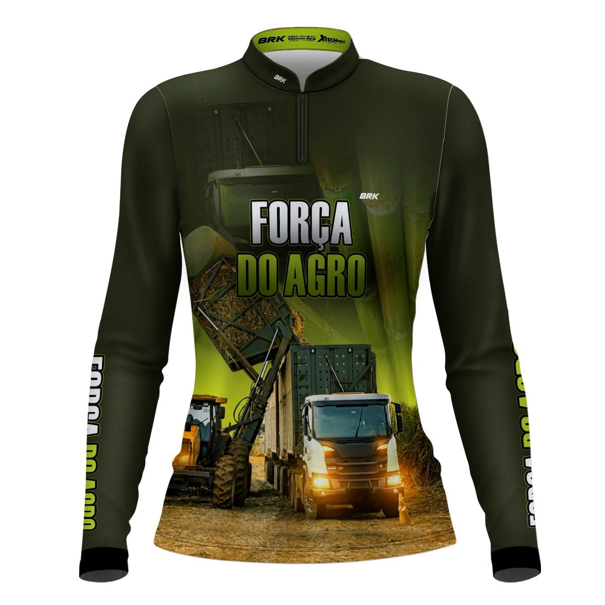 Camisa Agro Brk A Força do Agro Caminhão de Cana com Proteção Solar UV50+ - Brk Agro
