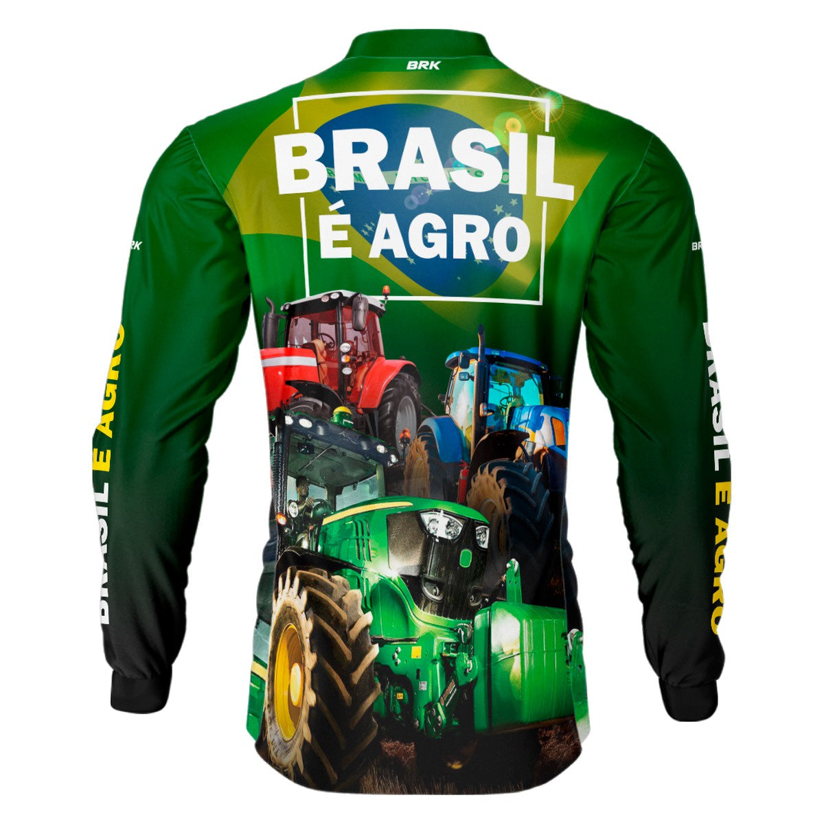 Camisa Agro Brk Brasil é Agro Verde com Proteção UV50+ - Brk Agro