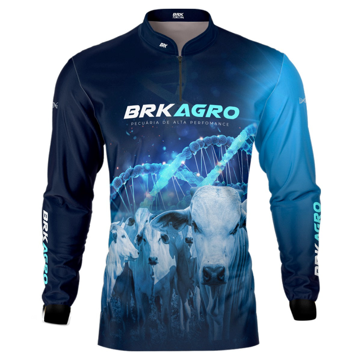 Camisa Agro Brk Pecuária Melhoramento Genético com UV50+ - BRK AGRO