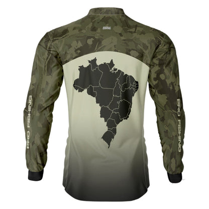 Camisa de Pesca Brk Compass Camuflado com Proteção Solar UV50+ - Brk Agro