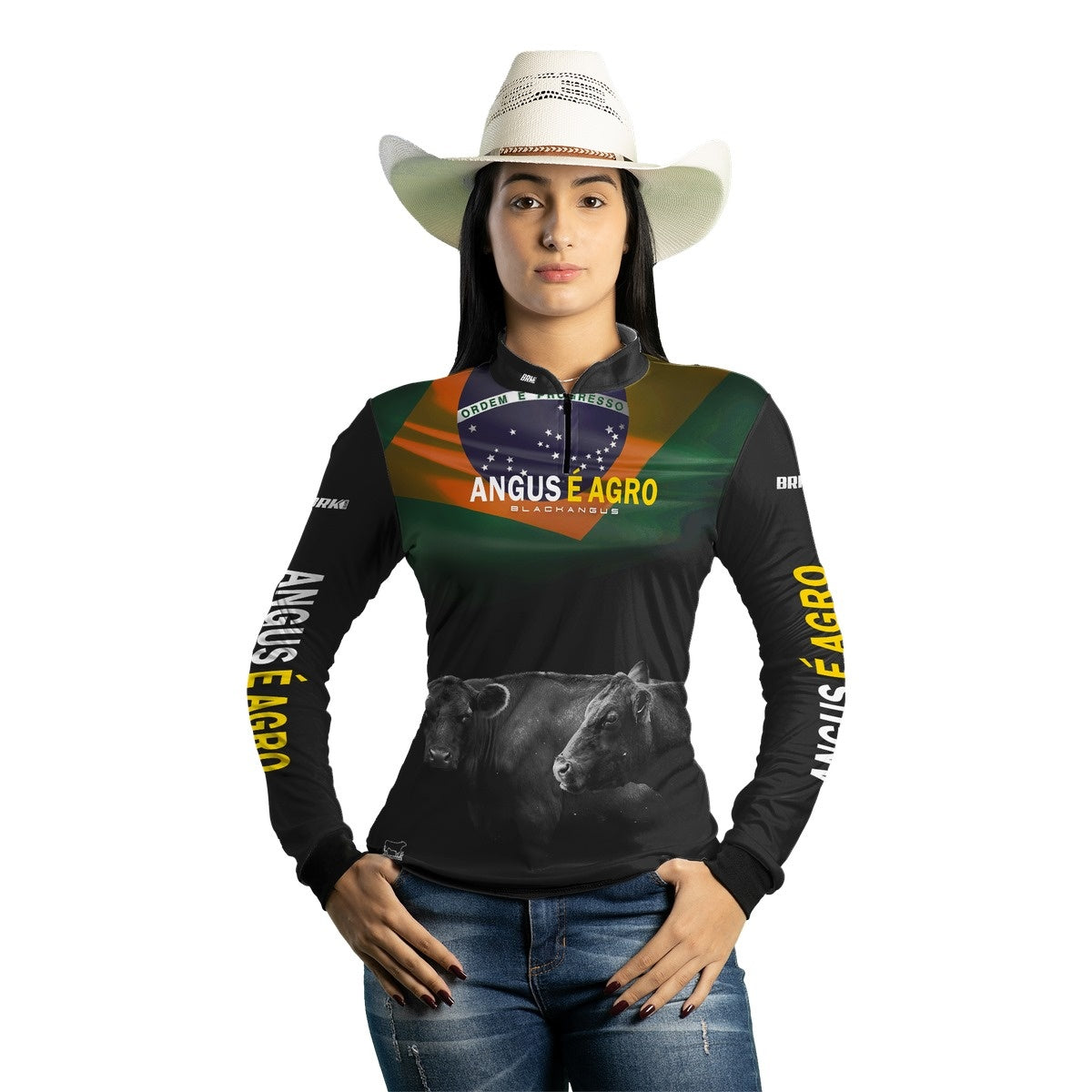 Camisa Agro Brk Angus é Agro Brasil com Proteção Solar UV50+ - BRK AGRO