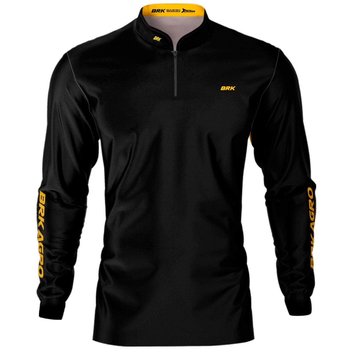 Camisa Agro Brk Clean Preta com Proteção Solar UV50+ Envio Imediato - Brk Agro