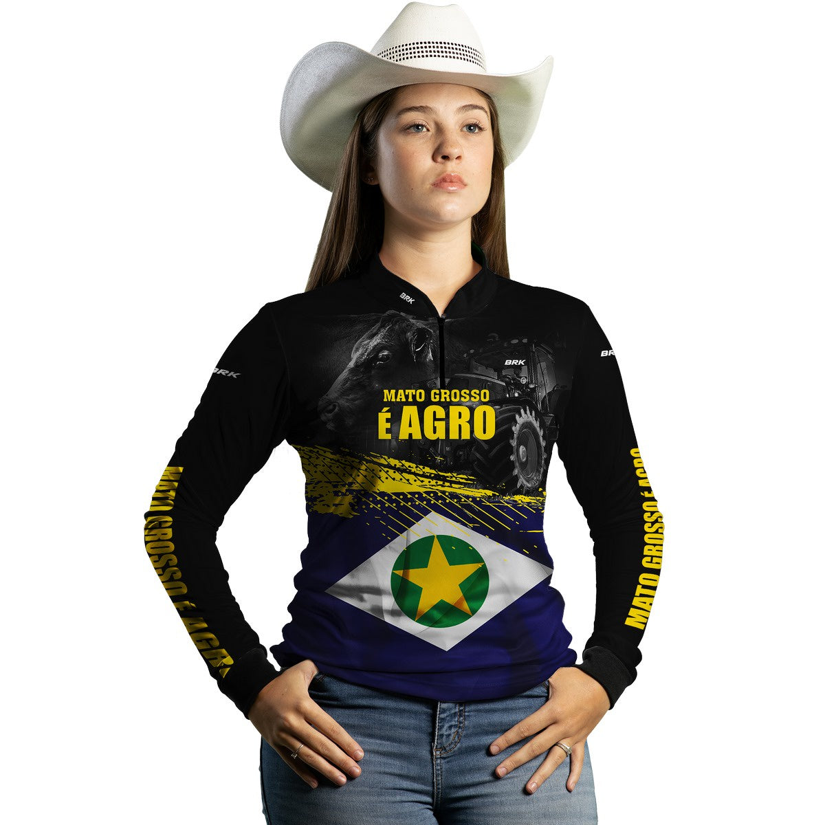 Camisa Agro Brk Mato Grosso é Agro com Proteção Solar UV50+ - BRK AGRO