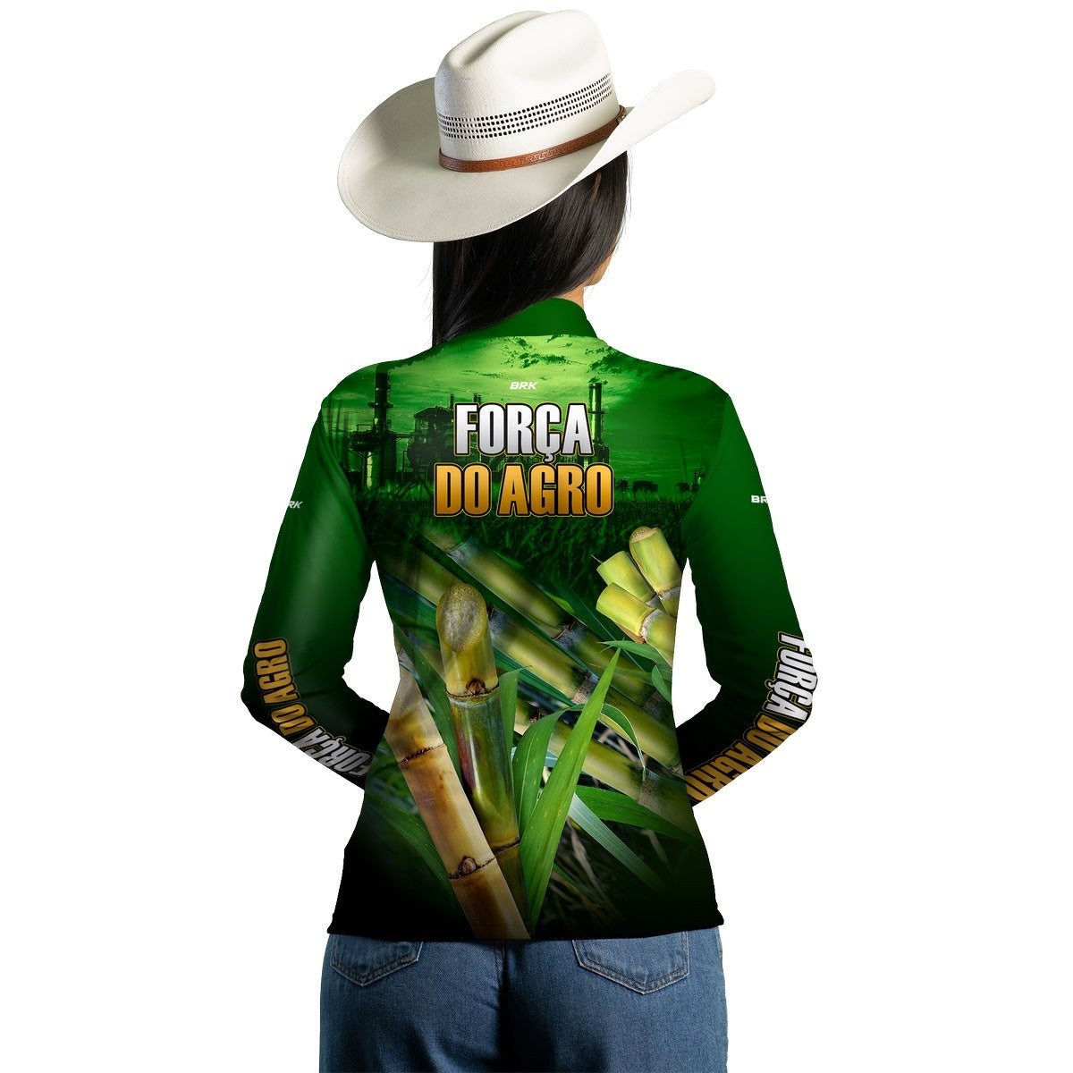 Camisa Agro Brk A Força do Agro Produtor de Cana com Proteção Solar UV50+ - Brk Agro