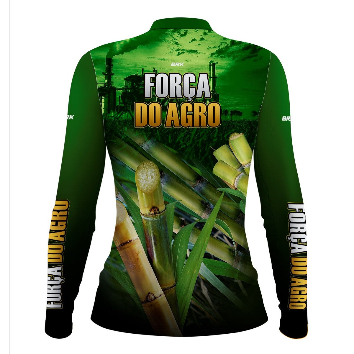 Camisa Agro Brk A Força do Agro Produtor de Cana com Proteção Solar UV50+ - Brk Agro