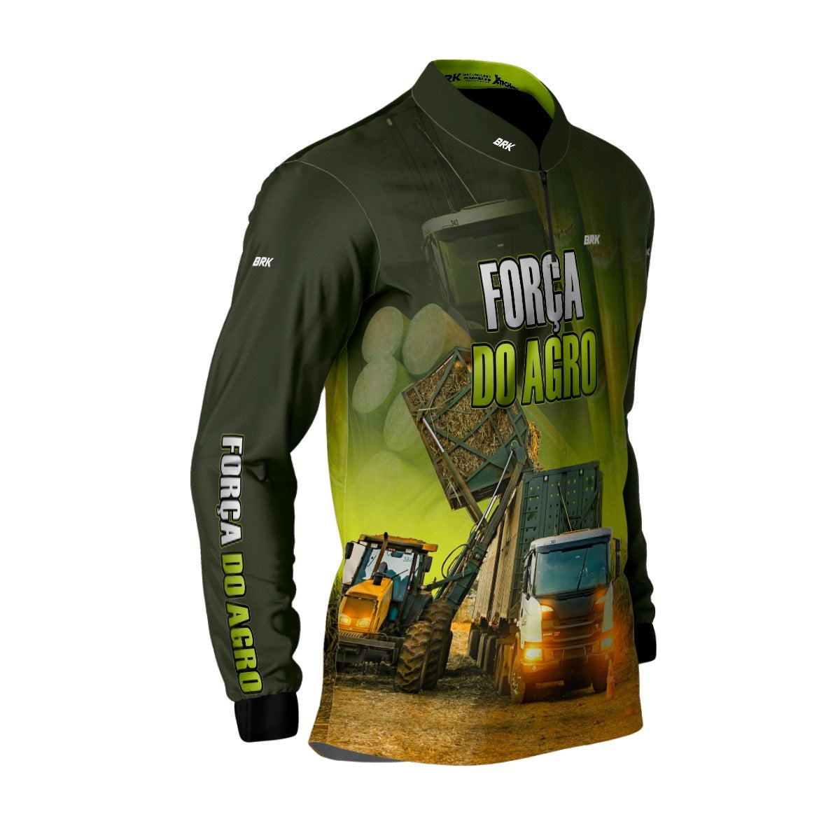 Camisa Agro Brk A Força do Agro Caminhão de Cana com Proteção Solar UV50+ - Brk Agro
