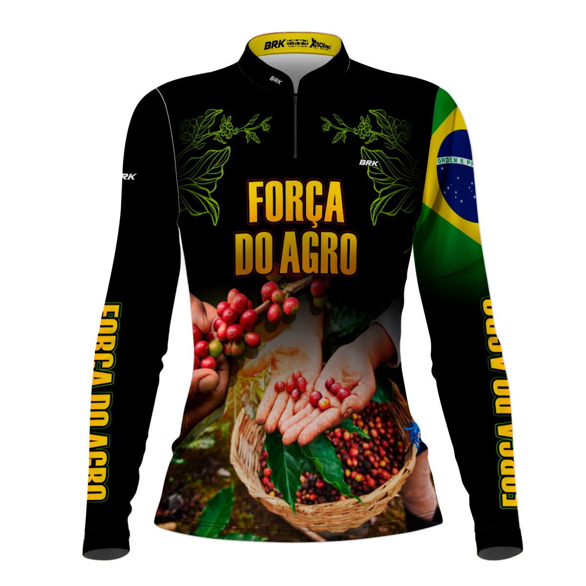 Camisa Feminina Agro Brk Cafeicultor com Proteção Solar UV50+ - Brk Agro